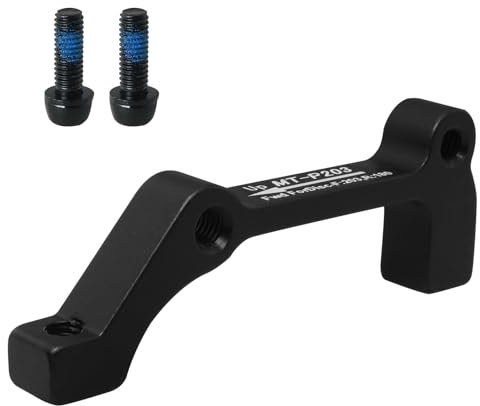 JJHXSM Scheibenbremssattel-Halterung, Adapter, Fahrrad-Scheibenbremsen-Halterung, Aluminiumlegierung, CNC-gefräst, Standard-Bremssattelstützen-Adapter, vorne, 203 mm, hinten, 180 mm für hinten