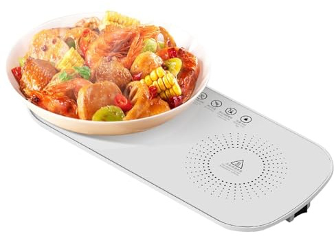 Electric Plate Warmer, Electric Food Warmer, Heating Tray For Food, Fast Heating, Heated Placemat, Keeps Them, For Parties, Dinners, Buffets