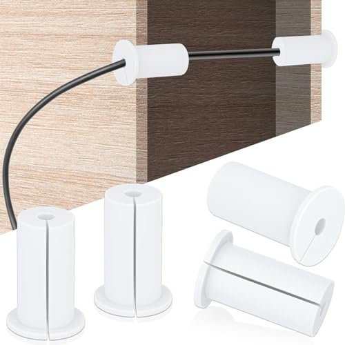 Cable Routing Kit, 4 Pcs Router Ethernet Adapter Cable for Starlink, Feed Through Bushings for 1 Wall Hole, Wall Bushing Grommet for Starlink Cable (White)