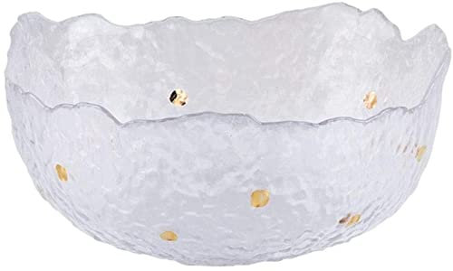 OQHAIR Alzata per Frutta Ciotola di Frutta Piatto di Frutta Casa Vetro Trasparente Insalatiera di Cristallo Soggiorno Tavolino Caramelle Dessert Bacinella Vassoio per Snack (Colore : C) (