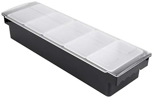 TIKATARER Gewürzregal, Gewürzbehälter, Acryl-Gewürzbox, Gewürzbehälter, Gewürzaufbewahrungsbehälter mit Deckel für Gewürze, Salz, Zucker, Menage (TIKATARERfxm3drukp8-12)