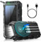 Cargador Solar 26800mAh: 22.5W PD 3.0A USB C Carga Rápida Bateria Externa con 3 Cables, 3 Port (2 USB&1 Type-c), 15W Carga inalámbrica, Luces indicadoras LED, Linterna, Cargador Portátil para Teléfono