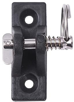 WESIEVYA Accesorio para Toldo De Barco Bisagra De Acero Inoxidable Negro, Montaje Tornillos, Piezas para Embarcaciones y Yates, Instalación De Toldos Marinos para Kayak y Canoa