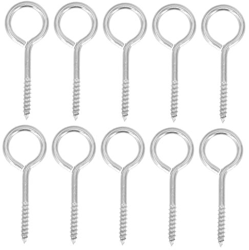 CANIGHT Ösen 10er Set Augenhaken M5*70 Hochbelastbare Aufhängeschrauben Für Ideal Für Lichterketten Gartendekoration Hängesessel Aufhängungen Schraubhaken Set