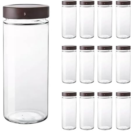 Firmadigaranzia srl Barattoli in vetro per marmellate e omogeneizzati da 580 ml con capsula DEEP 70mm flip linea ergo 24pz - Vasetti vuoti in vetro larghi da 106ml per marmellate e onserve