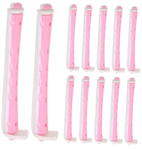 EXQUIMEUBLE 24pcs Hair Curlers Perm Rods Plastic Rollers for Women Short Hair Cold Wave Styling Perming Kit Hairdressing Tool Portable Curl Perm Stick