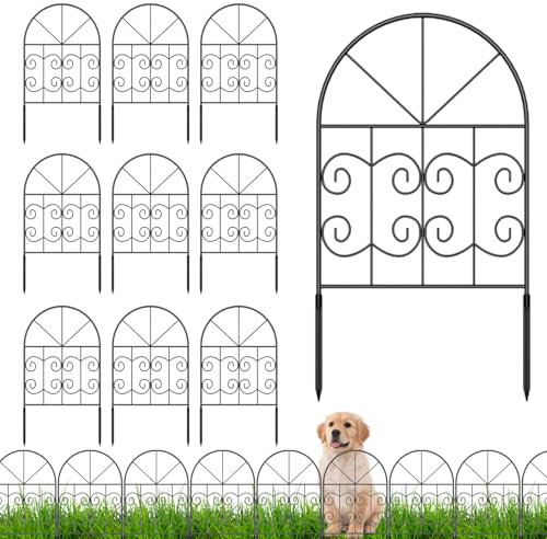 Borde de parterres para parterres, valla decorativa de jardín como protección visual – resistente a la intemperie para parterres, huertos y mascotas