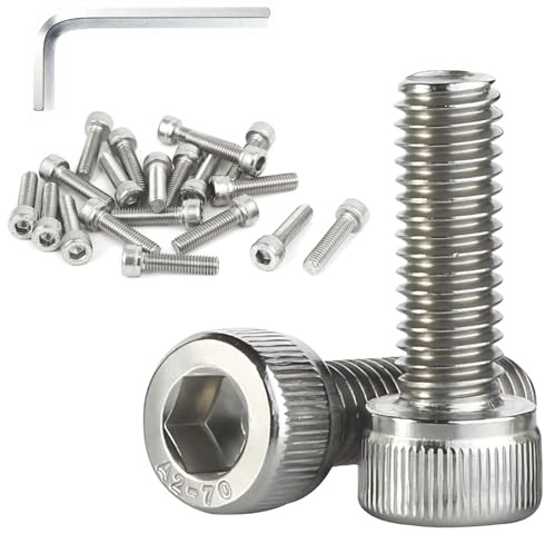 Forbabe 20 Stück M8x20mm Zylinderkopfschrauben Innensechskant