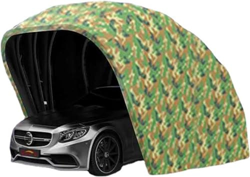 DSYYNAY Tenda da campeggio mobile completamente automatica per garage con telecomando, garage pieghevole in acciaio inox per parcheggio auto, garage resistente (camouflage)