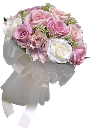 Mazzo di fiori di seta fatto a mano squisito matrimonio romantici per matrimoni servizi fotografici e decorazioni elegante bouquet da sposa, Colore della patata profumata, Taglia unica