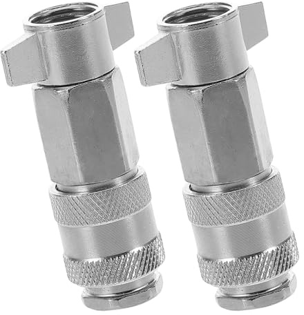SHINEOFI Adaptador de Compresor de Aire de Alta Presión de Acero Inoxidable 2piezas Diseño Antidesgaste Prueba de Fugas para Sistema de Soplador de Polvo en Taller