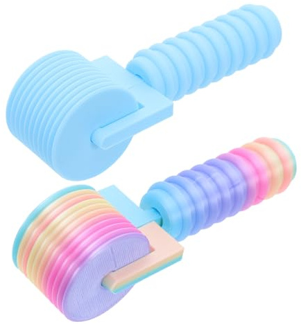HOODANCOS 2 Piezas Rodillo Manual para Arte Gemas de Imitación, 2 Piezas (Color Multicolor y Azul), Herramienta de Rodillos para Sellado y Fijación, Accesorios de Pintura DIY para