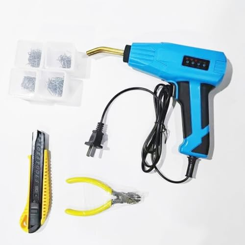 Saldatrice for plastica da 100 W, kit di riparazione cucitrice a caldo con 400 punti metallici, pistola saldatrice for riparazione paraurti auto, strumento for saldatura crepe sulla carrozzeria