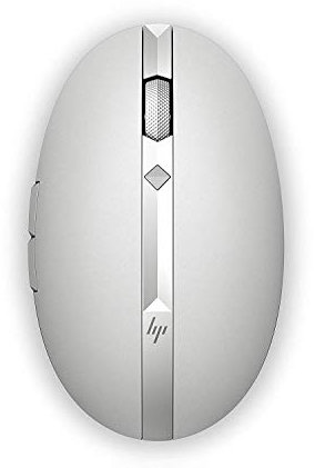 HP Spectre 700 - Ratón Recargable (1200 PPP, Conectividad con 4 Dispositivos, Batería hasta 11 Semanas de Duración, USB/Bluetooth, Windows 7 o Posterior, Mac OS x 10.10 o posterior), Color Plata