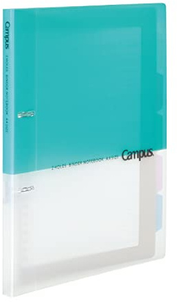 Kokuyo Campus 2-Ring Loose Leaf Binder, A4, 2 Holes, Up to 100 Sheets, Light Blue, Japan Import (RU-PP158LB)