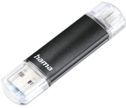 Hama 256 GB USB-minne med USB 3.0 & microUSB (2-i-1 USB-minne, t.ex. för Android mobiltelefon, surfplatta, dator, bärbar dator, MacBook, OTG, 40 MB/s) mobiltelefonminne, dubbelt minne svart