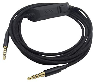 Jerilla Remplacement Câble pour Logitech G433/G233/G Pro/G Pro X Gaming Casque/PS4/Xbox One/Nintendo Switch - Télécommande Microphone Adaptateur Mâle à Mâle Corde