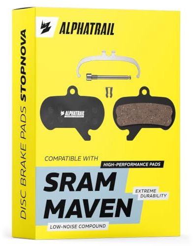 Alphatrail Scheibenbremsbeläge für SRAM Maven Bremsen I Organisch I 1 Paar Fahrrad Bremsbeläge