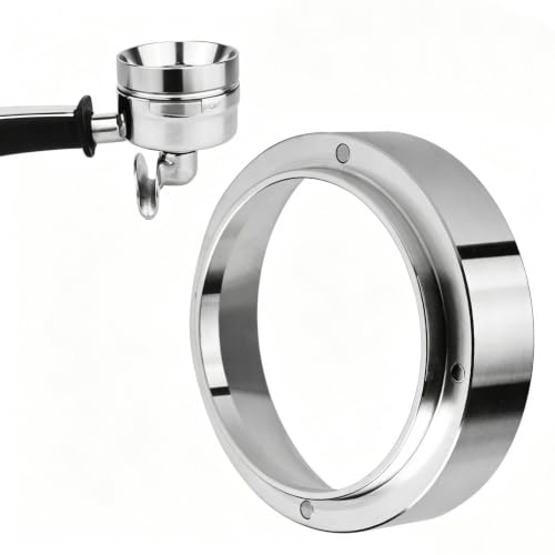 HERCHR 51 mm Anello Dosatore per Caffè,Anello a Imbuto,Caffe Imbuto,Imbuto Universale,Imbuto Dosatore per Espresso,Caffè Espresso Dosaggio in Alluminio con Ricambio Magnetico per Macchina da Caffè