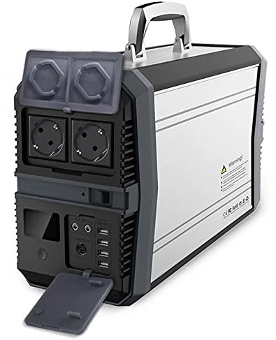 Central Eléctrica Portátil 110V / 220V 1000W, Generador De Onda Sinusoidal Pura Batería De Litio De Respaldo Con 2 Salidas De CA, 4 Salidas USB 5V / 3A, 2 Salidas DC 12V / 8A Y 1 Puerto De Entrada