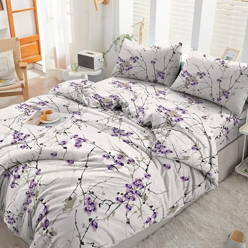 Floral Printed Egyptian Cotton King Size Duvet Cover Set 400 Thread Count | 100% Egyptian Cotton Duvet Cover Set Single • 400 TC • Soft & Breathable • Floral Printed • Button Closure • Machine Washable
