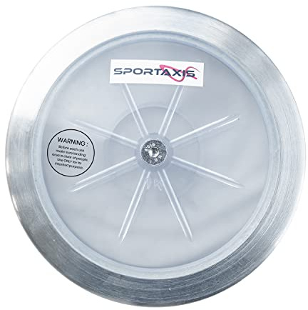 SPORTAXIS Transparent Discus Throw - 1 KG, 83% Rim Weight, Steel Rim - Ideal for Beginners & Intermediates in Track & Field - Enhance Your Discus Throwing Skills – Performance Enhancer