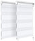 vounot Lot de 2 Store Enrouleur Jour Nuit Tissu Double avec ou sans Perçage 50x150cm Protection de Votre Vie Privée Rideau pour Fenêtres et Portes Store Chambre Facile à Installer avec Clips Blanc
