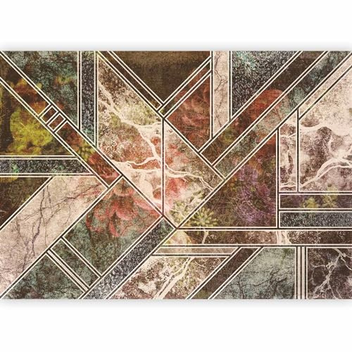 murando PREMIUM Fotomurales Abstracto 150x105 cm Papel pintado tejido no tejido Decoración de Pared decorativos Murales moderna de Diseno Fotográfico mosaico vistoso geométrico muestra n-A-10009-a-b