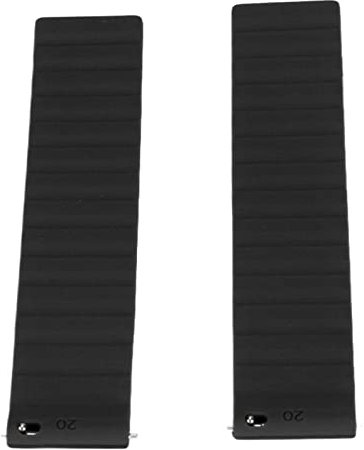 Uhrenarmband, 20mm Universelles Silikon + Magnet Smartwatch Ersatzarmbänder Wechselarmbänder für Amazfit Bip, für GTS 2/3, 20mm Universal (Schwarz)