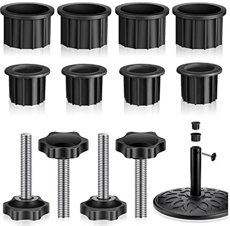 Syfunlv Umbrella Stand Parts, Pièces de Rechange pour Pied de Parasol, Anneaux de Trou de Parapluie et Vis à Bouton à Main, pour Table de Terrasse Balcon Arrière-Cour (L)