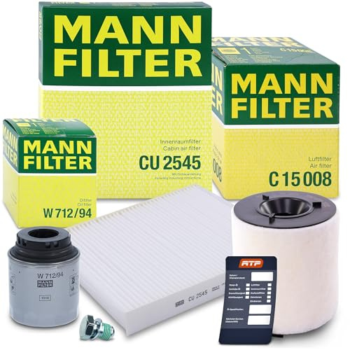 MANN-FILTER Inspektionspaket Filterset 1x Ölfilter, 1x Luftfilter, 1x | Kompatibel mit: SEAT IBIZA IV, IBIZA IV SC, IBIZA IV ST, SKODA FABIA II, FABIA II Combi, ROOMSTER, ROOMSTER Praktik