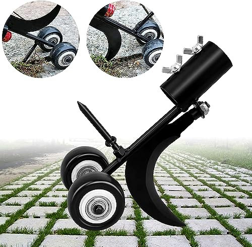 Miyobing Diserbatrici Manuali con Ruote Attrezzi Giardino, Estirpatore Erbacce per Fessure Strumento 2 in 1 Snatcher Macchina da Taglio per Erba per Giardino, Terrazzo, Marciapiede