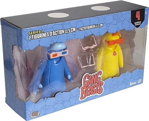 Lansay Gang Beasts - 2 figure d'azione 11,5 cm, modello casuale, personaggi dei videogiochi, a partire dagli 8 anni
