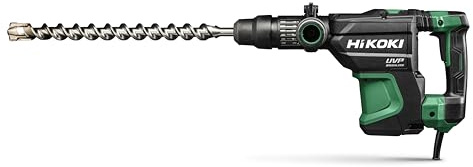 HIKOKI Bohr- und Meißelhammer DH40MEY2, Aufnahme SDS-max,(240V, 1150W, Leerlaufdrehzahl: 500 min-1, Schlagenergie: 9,2 J, Volllastschlagzahl: 2800 min-1, Brushless Motor, alles im Transportkoffer.