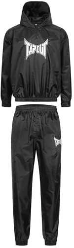 Tapout Terraza Traje de Sauna, Blanco/Negro, M para Hombre