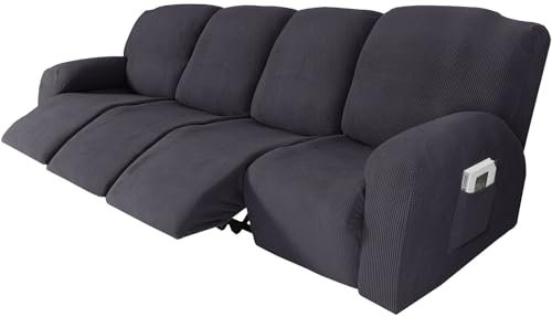 Stretchhusse für Relaxsessel Komplett Sesselschoner 4/6/8/10-teilig Sesselbezug Sessel-Überwürfe für Relaxsessel, Schutzhülle aus elastischem Sessel Ohrensessel ( Color : #1 , Size : 4 Seater(10 piece