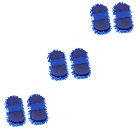 Mobestech 6piezas Guantes De Lavado para Coche Esponja De Limpieza Auto Herramienta De Limpieza Eficaz Guantes Auto Limpiadores