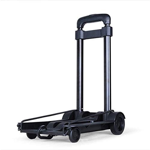 Klappbare Sackkarre aus Stahl mit pannensicheren Gummirädern und 90 kg Tragfähigkeit, zusammenklappbarer Trolley für Sackkarren