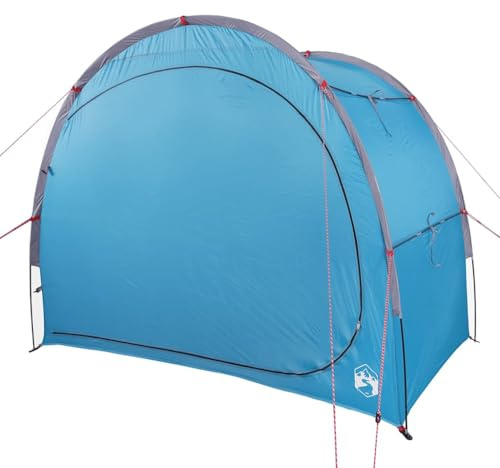 vidaXL Beistellzelt, Lagerzelt mit Stauraum, Umkleidezelt Wasserdicht Tragbar, Campingzelt Aufbewahrungszelt Zelt, Blau 185T Polyester