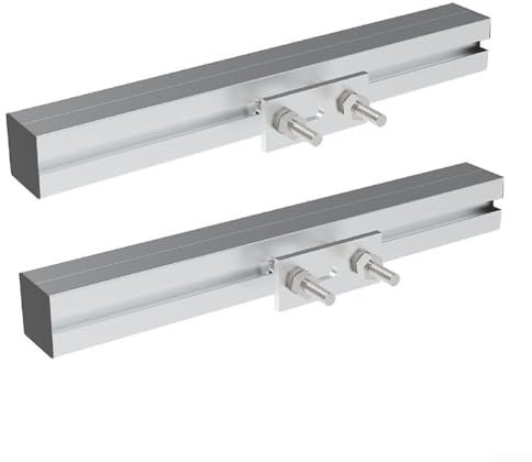 Führungsschiene aus Aluminiumlegierung, Solarmodul-Montagehalterung, Solarpanel 40 x 40 mm, Führungsschienenlänge 350 mm, Solarmodul-Zubehör, 2 Stück