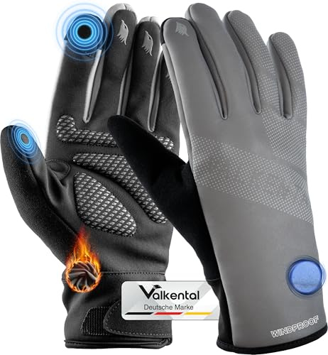 Valkental wasserdichte Fahrradhandschuhe GloRider, Unisex | Wasserdicht mit 3M Isolation, gepolstert & griffig, als Winter- & Übergangshandschuh, mit Touchscreen-Funktion