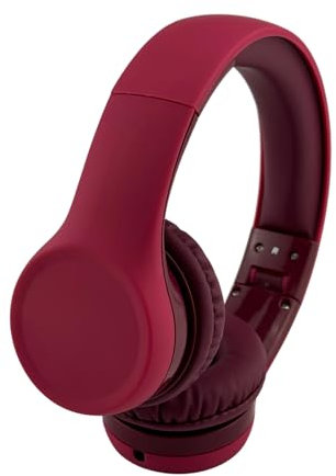 hisonic kinderkopfhörer ab 3 Jahre, kopfhörer für Kinder Leicht kopfhörer mit Laustärkebegrenzung, Musik-Sharing-Funktion, Mikrofon Verstellbare Kinder Headset für Jungen und Mädchen. (dunkelrot)