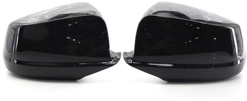 Shkalacar 2 Teilige Rückspiegelabdeckung kompatibel mit BMW F10 5er Limousine 520i, 523i, 525i, 528i, 530i, 535i 2011-2013 Pre-LCI, Rückspiegel Abdeckung OEM: 51167216369 51167216370(Helles Schwarz)