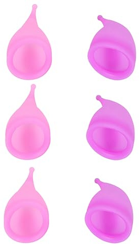 minkissy Coppette Mestruali Riutilizzabili Da 30 Ml 6 Pezzi Comode in Silicone A Prova Di Perdite Alternative Agli Assorbenti Per Il Ciclo Mestruale Femminile