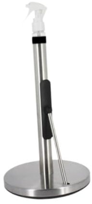 FytStycale Kitchen Roll Dispenser with Spray Bottle for Various Settings, Suction cup Silver