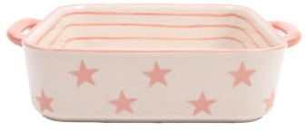 Isabelle Rose - Stampo per forno/pirofila - Quadrato - Strisce e stelle, 26,2×20,8×6,4 cm
