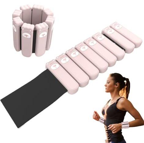 Justerbara ankelvikter för kvinnor, 2 x benvikter med justerbar silikonrem, pilates, utrustning för förbättrat stöd, perfekt för promenader, balett, fitness och aerobics, bekväm och hård