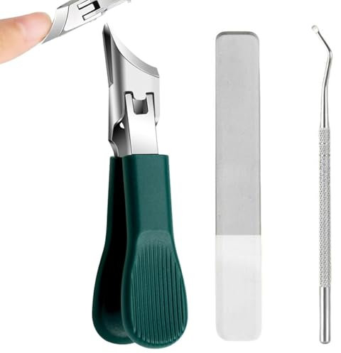 3-teiliges Set Nagelknipser Fußnägel, Schräge Zehennagelknipser, Fußnagelknipser für Eingewachsene Zehennägel