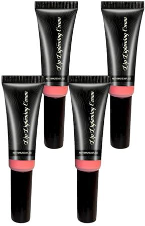 Lip Lightening per labbra scure, Lipfidence Brightening Balm, Lip Scrub & Lip Exfoliator per schiarire, balsamo idratante naturale, riduce le linee sottili e scolorimento (4 pezzi)