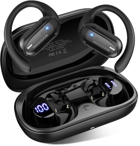 INSSISAIN AI Übersetzer Kopfhörer,Übersetzungskopfhörerr & BT5.4,164 Sprachen Kopfhörer Übersetzer Echtzeit,Bluetooth Kopfhörer,Verbinden Sie Sich und nutzen Sie die Feste,IPX7 (Black 02)